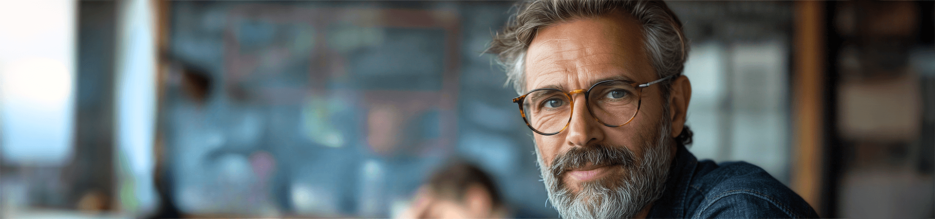 Mann mit Brille